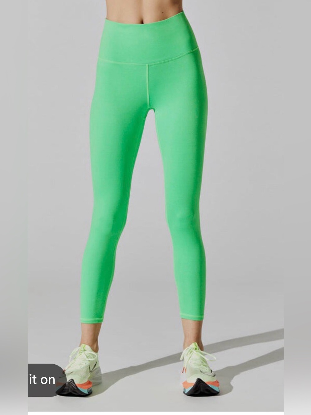 Lululemon High-Waist Neon Green Active Leggings 8